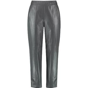 Gerry Weber Casual 7/8-broek voor dames, van kunstleer, effen, 7/8 lengte, grafietgrijs, 38