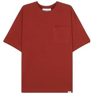 Seidensticker Studio Ronde hals T-shirt oversized - oversized - gemakkelijk te strijken - ronde hals - korte mouwen - unisex - 100% katoen, oranje, XXL