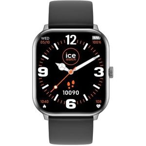 Ice-Watch - ICE smart Silver black - Gemengd zilveren verbonden horloge met siliconen band - 021411 (1,85"")
