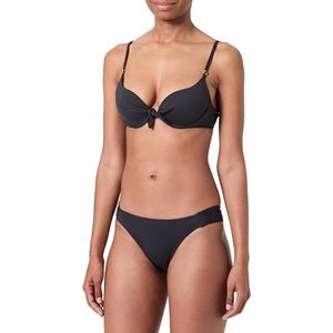 Bikiniset met schelpen, effen, Zwart, 36