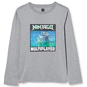 LEGO Ninjago T-shirt met lange mouwen voor jongens, 921 Grey Melange, 92 cm