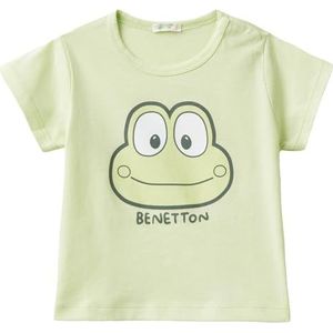 United Colors of Benetton Uniseks T-shirt voor kinderen, Groen, 56 cm