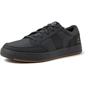 Timberland Davis Square Fabric and Leather Oxford Basic Sneaker heren ,Black Nubuck., 49 EU