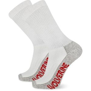 Wolverine Heren stalen neus midden kalf sok, wit, L 9-13 PAST SCHOENMAAT, Wit, Large