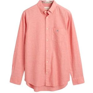 REG Cotton Linnen Shirt, Sunset Pink, 5XL