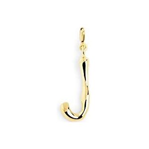 SINGULARU Charm Letter XL - Messing initiaal hanger met 18-karaats goud coating - letterhanger A - Z - Charm combineerbaar met halsketting - damessieraden, Eén maat, Geelgoud, Geen edelsteen