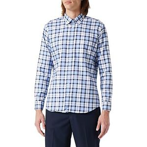 Seidensticker Men's Extra Slim Fit shirt met lange mouwen, blauw, 44, blauw, 44