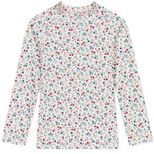 Petit Bateau Meisjes-T-shirt met lange mouwen, wit/meerkleurig., 3 Jaar
