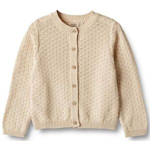 Wheat - Gebreid vest Magnella voor meisjes, GOTS-gecertificeerd, duurzaam, 3336 Sandshell, 74 cm