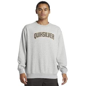 QUIKSILVER - Sweater - Lichtgrijs - Katoen - Logo op de borst
