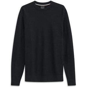 bugatti - Pull - Blauw marine - Col Rond - 95% Katoen en 5% Cachemire