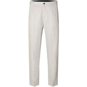 Pantalon - Effen - Linnen - Gevoerde Zoom/Rand - Ritssluiting