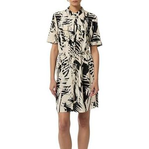 COMMA - Blousejurk - Nude/Zwart/Wit - Korte Lengte - Viscose - Bloemenprint