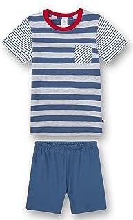 Sanetta Nachtkledij  saffier / grijs gemêleerd / rood