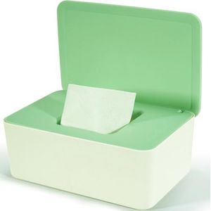 Doos voor vochtige doekjes voor baby's, box voor vochtig toiletpapier, vochtige doekjesbox, beige, opbergdoos met deksel houdt de doeken, vochtige papieren doos voor thuis en op kantoor