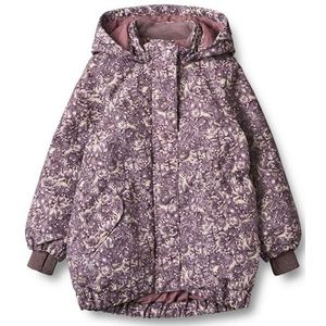 Wheat Unisex kinderen meisjes Tove jas met functie waterdicht ademend jack, 1177 paarse tulips, 104
