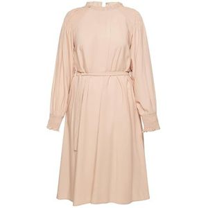 LEOMIA Dames midi-jurk 10526492-LE02, roze-beige, XL, roze/beige, XL
