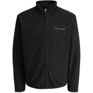 JACK & JONES Jcofusion Fleece Sweat Zip High Neck, zwart, L