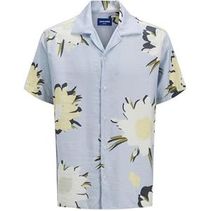 JACK & JONES Jortavira Marshall AOP Shirt Ss Oc Pls, skyway, 6XL