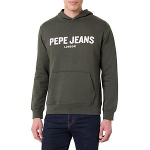 Pepe Jeans Heren M Big Logo Hoodie Sweatshirt, Groen (mirtgroen), M