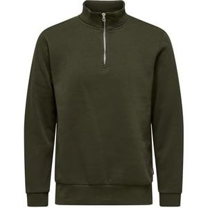 ONLY & SONS Onsceres Sweatshirt met halve rits voor heren, roze., XS