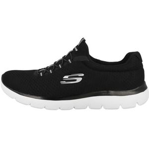Skechers SUMMITS dames Sneaker, Black White, 38.5 EU