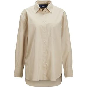 Jack & Jones T-Shirt Jjxx Jxjamie Ls Relaxed Poplin Noos Blouse Dames, Taupe, XL