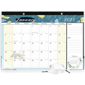 Bureaukalender 2023-2024 17 x 12 inch juli 2023 - december 2024,18 maanden bureaukalender met plastic omslag beschermt en dik papier met hoekbeschermers perfect voor thuis, school of kantoor