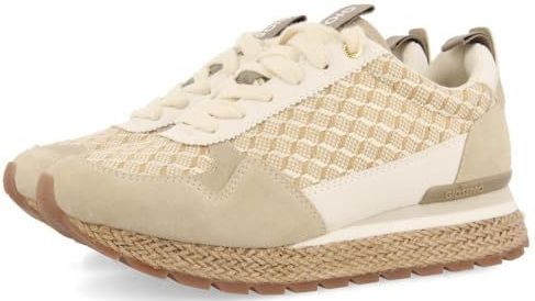 Gioseppo - Tremail - Sneakers - Beige - Geometrisch Design - EVA-zool met Jute