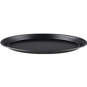 APS Pizzaschotel rond Ø 40/38,3 x 2,5 cm - pizzaschaal gemaakt van blauwe plaat, niet gecoat, lange levensduur, voor professioneel pizza bakken