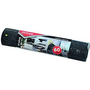 Office Products 22023222-05 vuilniszakken voor huishoudelijk afval met trekkoord office products, supersterk (LDPE), 60 l, 10 stuks. zwart