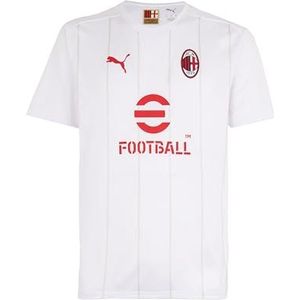 A.C. Milan Prematch voetbalshirt voor voetbal en training, officieel product, wit, jongens, 12 jaar, Wit, 12 jaar