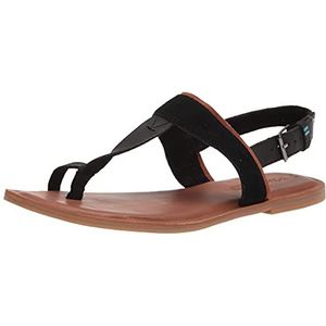 TOMS Bree Platte sandalen voor dames, zwart, 38.5 EU