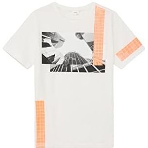 s.Oliver T-shirt voor jongens, korte mouwen, wit, 152 cm