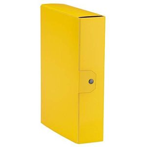 Esselte Box Ordner voor de lange archivering van documenten, A4, 5-pack, 8 cm brede rug, Delso Order. Dorso 8 cm geel