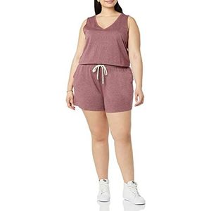 Amazon Essentials Women's Studio romper van fleece-badstof, Pruim, S
