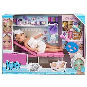 Nancy - Een dagspa, pop met handdoek en zonnebed, set voor maskers, glittermake-up en schoonheidsaccessoires, voor meisjes en jongens vanaf 3 jaar, beroemd (NAC37000)