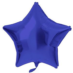 Folat - Folieballon Stervormig Blauw Metallic Mat - 48 cm