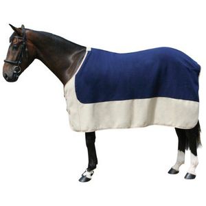 PFIFF, Costa, 100982, fleecedeken, paardendeken, 2 kleuren, 135 cm, blauw/beige.