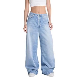 Replay Margott Baggy oversized jeans voor dames, 010, lichtblauw, 32W x 32L