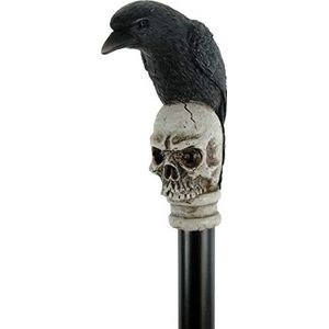Nemesis Now Wandelstok Way of The Raven, kunsthars, kunststof, eenheidsmaat, 16 cm, zwart