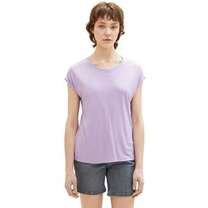 TOM TAILOR Denim Dames Loose Fit Basic T-shirt 1030942, 31042 - Lilac Vibe, L
