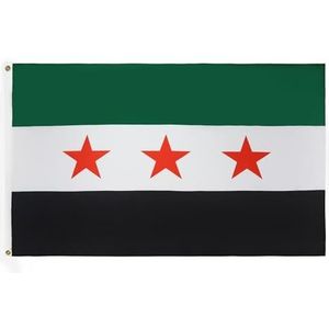 Syrië Vlag - Vrije Syrische Leger 90x60cm - Syrische Vlag 60 x 90 cm - Vlaggen - AZ VLAG