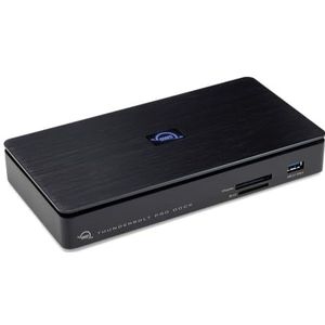 OWC Thunderbolt Pro Dock met 10 poorten, 85 W laadvermogen, dubbele Thunderbolt 40 Gb/s (USB-C), USB-C en (3) USB type A 10 Gb/s, DisplayPort, 10 GbE, CFexpress, SD