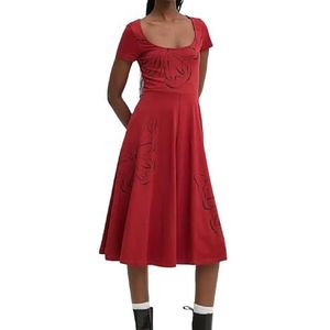 Desigual Damesjurk met korte mouwen, rood, M