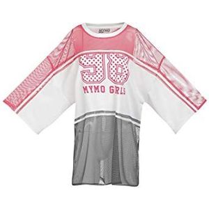 libbi Dames Shirt 13730065, Neon Roze Wit Zwart, S, Neon Roze Wit Zwart, S