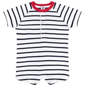Petit Bateau Babyjongens combicourt, wit/blauw, 24 Maanden