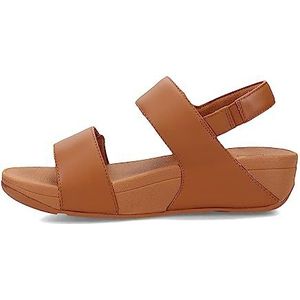 Fitflop LULU verstelbare lederen sandalen met bandjes voor dames, bruin, 6,5 UK, bruin, 40 EU