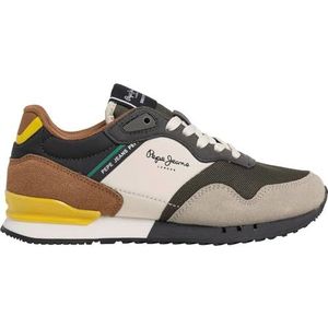 Pepe Jeans - Park B Basket - Hardloopschoenen - Donkerbruin Steen Beige - 24 EU