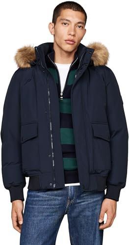 Tommy Hilfiger Heren ROCKIE DOWN BOMBER MW0MW37412, Bomberjack, Blauw, XXL, Blauw (Woestijnhemel), XXL